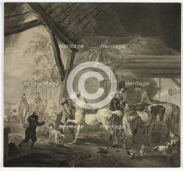 Interior of a Stable, n.d. Creator: Philip Wouverman.