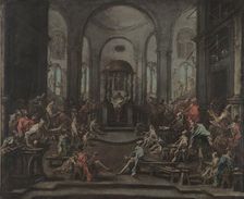 Interior of a Synagogue, c. 1725-1735. Creator: Alessandro Magnasco (Italian, 1667-1749)