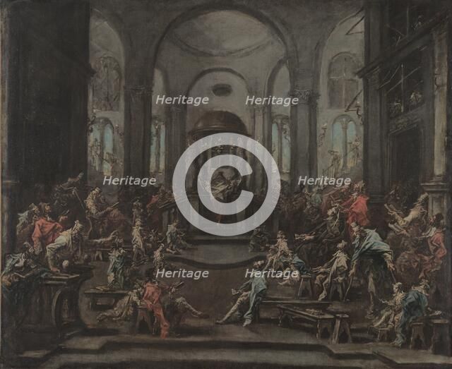 Interior of a Synagogue, c. 1725-1735. Creator: Alessandro Magnasco (Italian, 1667-1749).