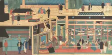 Interior of an American Steamship, 4th month, 1861. Creator: Yoshikazu