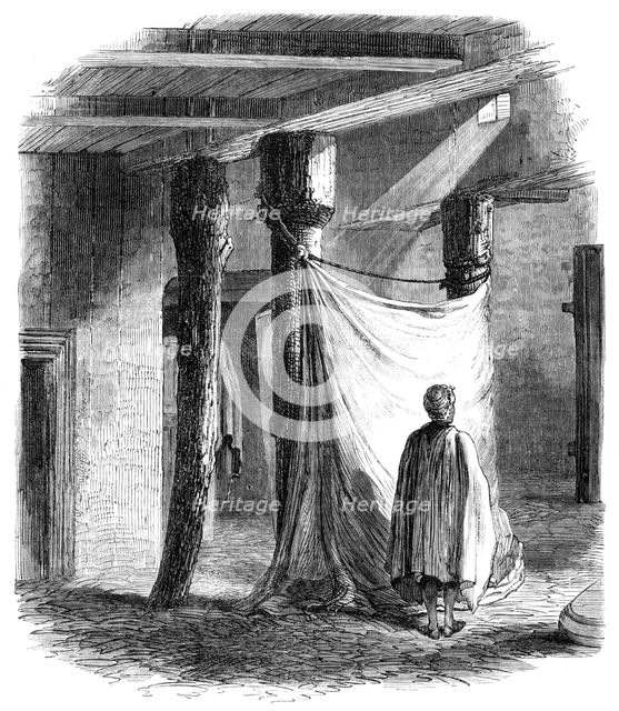 Interior of an Abyssinian church at Chaffa, near Senafe, 1868. Creator: Unknown.