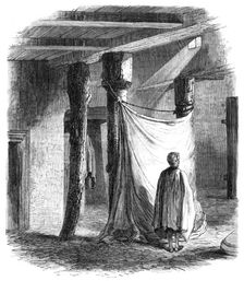 Interior of an Abyssinian church at Chaffa, near Senafe, 1868. Creator: Unknown