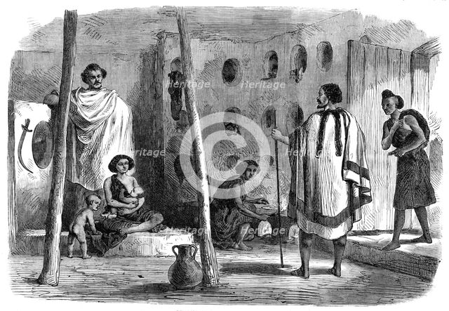 Interior of an Abyssinian house, 1868. Creator: Unknown.