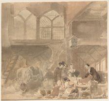 Interior of an Inn, 1800s. Creator: Anonymous