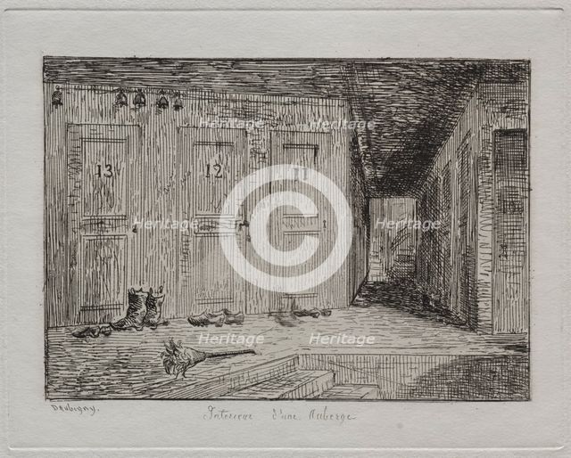 Interior of an Inn, 1861. Creator: Charles François Daubigny (French, 1817-1878); Auguste Delâtre.