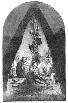 Interior of an Officer's Tent, at Varna, 1854. Creator: Unknown