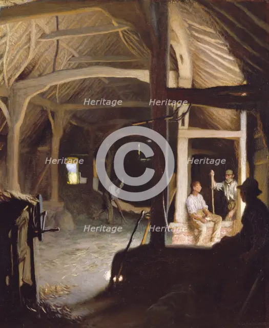 Interior of an Old Barn, 1908. Creator: George Clausen.