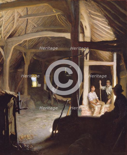 Interior of an Old Barn, 1908. Creator: George Clausen.