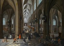 Interior of Antwerp Cathedral, 1651. Creator: Peeter Neeffs the Elder
