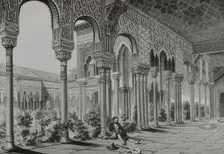 Interior of Alhambra Palace, Granada, Andalusia, Spain, 1877. Creator: Unknown
