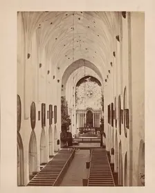 Interior of Archcathedral Church of the Holy Trinity, Blessed Virgin Mary...Oliwa, 1890-1900. Creator: Unknown