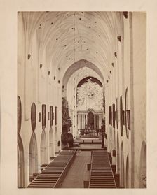 Interior of Archcathedral Church of the Holy Trinity, Blessed Virgin Mary...Oliwa, 1890-1900. Creator: Unknown