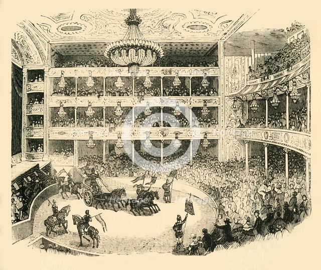 'Interior of Astley's Amphitheatre in 1843', (c1878). Creator: Unknown.