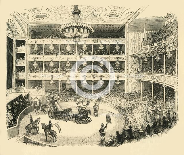 'Interior of Astley's Amphitheatre in 1843', (c1878). Creator: Unknown.