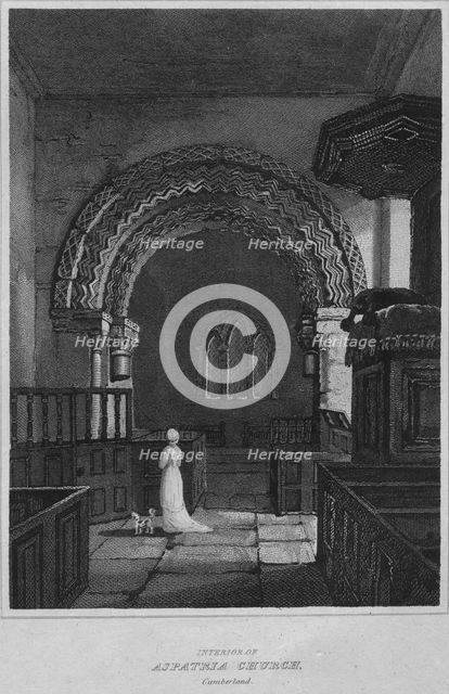 'Interior of Aspatria Church, Cumberland', 1814. Artist: John Greig.