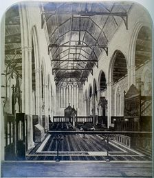 Interior of Austin Friars, City of London, c1865. Artist: Anon