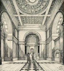 Interior of Ayot St. Lawrence Church, Hertfordshire (1938)
