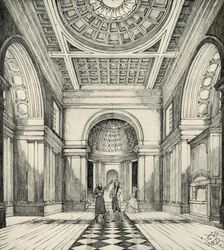 Interior of Ayot St. Lawrence Church, Hertfordshire (1938)