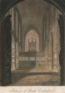 Interior of Bath Cathedral 19th century? Creator: Unknown
