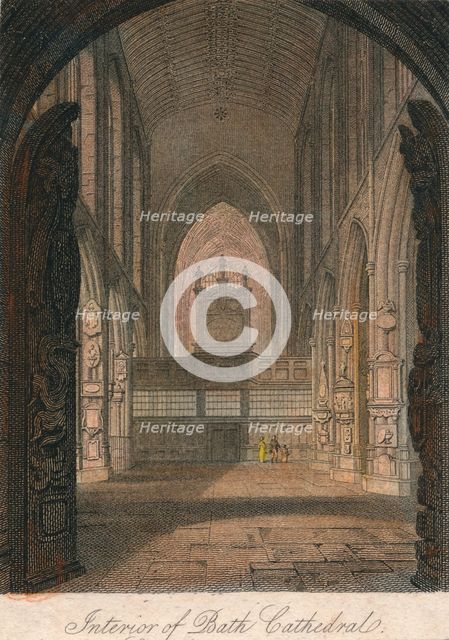 'Interior of Bath Cathedral', 19th century? Creator: Unknown.