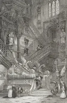 Interior of Burgos Cathedral, Spain, 1856. Creator: Unknown