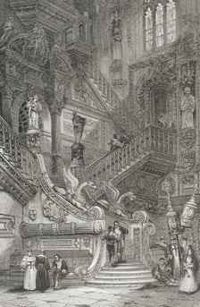 Interior of Burgos Cathedral, Spain, 1856. Creator: Unknown