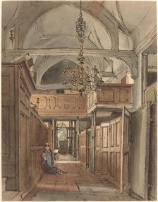 Interior of Bushey Church, 1815/1820. Creator: William Henry Hunt