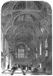 Interior of Guildhall, as restored, 1865. Creator: Unknown