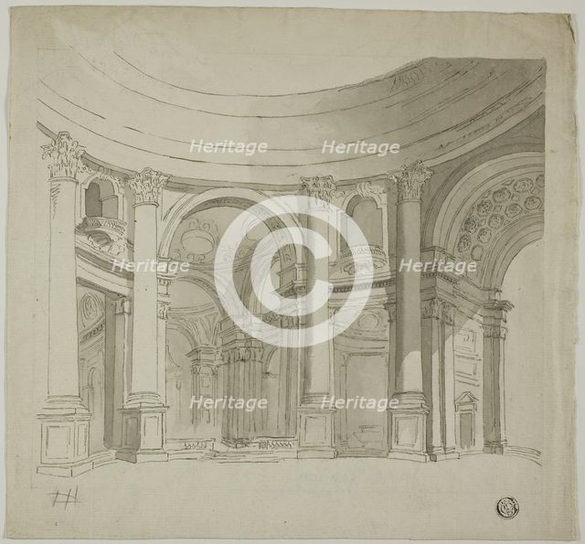 Interior of Domed Church, n.d. Creator: James Gandon.