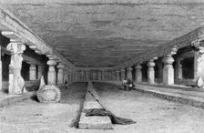 Interior of Dher Warra, Caves of Ellora 1834. Creator: George Cattermole