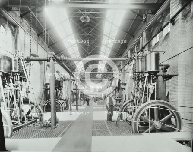 Interior of engine the house at Crossness Sewage Treatment Works, London, 1894. Artist: Unknown.