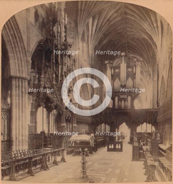 'Interior of Exeter Cathedral, England', 1900. Creator: Underwood & Underwood.
