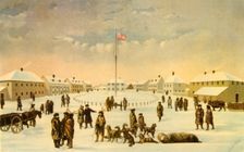 Interior of Fort Garry c.1850: Winnipeg, Manitoba 1941. Creator: H. A. Strong