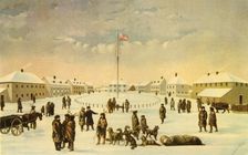 Interior of Fort Garry c.1850: Winnipeg, Manitoba 1941. Creator: H. A. Strong