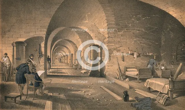 'Interior of Fort Nicholas', 1856. Artist: Edmund Walker.