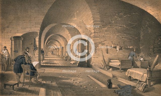'Interior of Fort Nicholas', 1856. Artist: Edmund Walker.