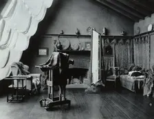 Interior of Frances Benjamin Johnston's studio at 1332 V St. NW, Washington, D.C..., c1900. Creator: Frances Benjamin Johnston
