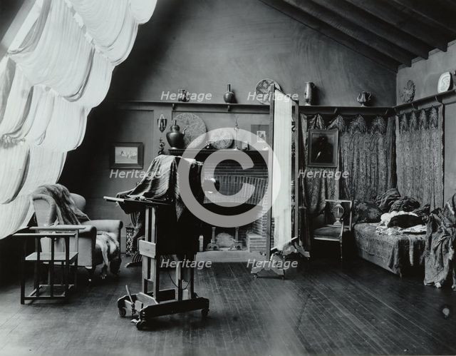 Interior of Frances Benjamin Johnston's studio at 1332 V St. NW, Washington, D.C..., c1900. Creator: Frances Benjamin Johnston.