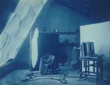 Interior of Frances Benjamin Johnston's studio at 1332 V St. NW, Washington, D.C..., c1900. Creator: Frances Benjamin Johnston
