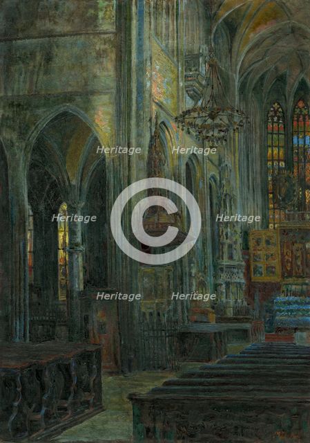 Interior of Kosice Cathedral, 1910-1930. Creator: Florián Milan.