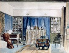 Interior of Kelmscott Manor, Oxfordshire, late 19th century. Artist: William Morris