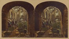 Interior of Kilcrea Abbey, County Cork, about 1860. Creator: London Stereoscopic & Photographic Co
