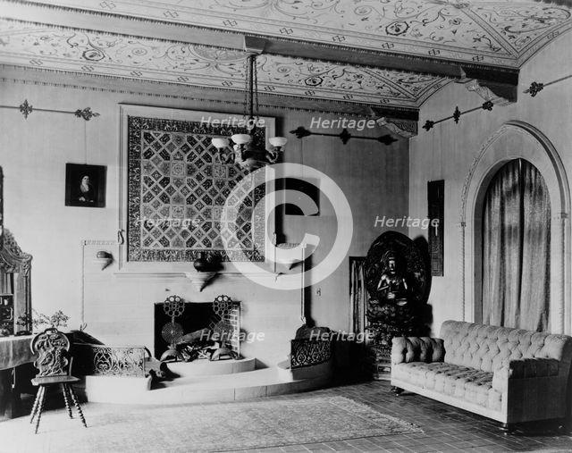 Interior of house designed by architect Jacques Benois Benedict..., Denver, Colorado, c1903 - 1923. Creator: Frances Benjamin Johnston.