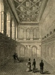 Interior of Haberdashers Hall, 1876 (1897). Creator: Unknown