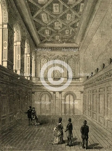 'Interior of Haberdashers' Hall, 1876', (1897). Creator: Unknown.