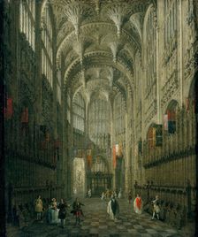 Interior of Henry VII's Chapel, Westminster Abbey c1750. Creator: Canaletto