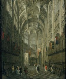 Interior of Henry VII's Chapel, Westminster Abbey c1750. Artist: Canaletto