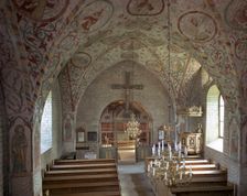 Interior of Husaby Church, Sweden. Creator: Göran Algård