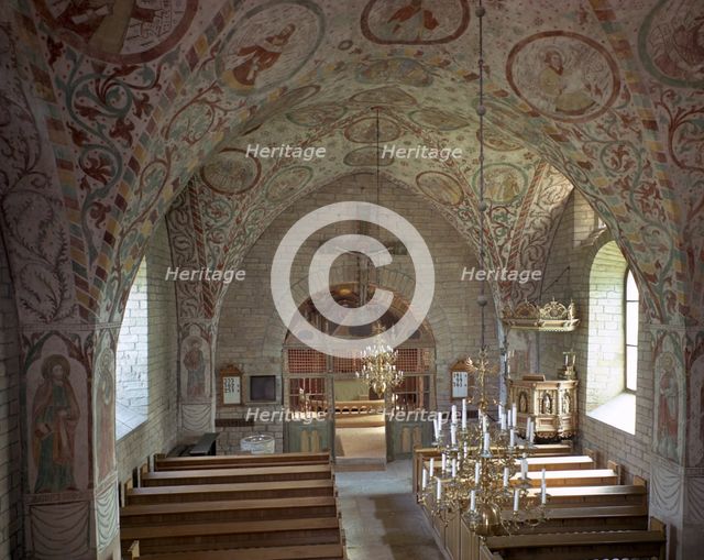 Interior of Husaby Church, Sweden. Creator: Göran Algård.