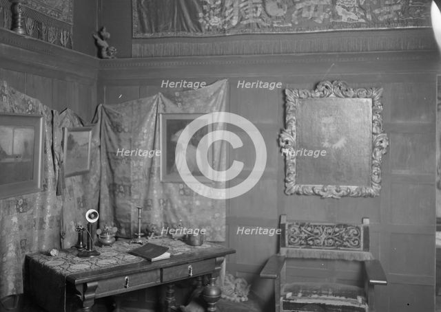 Interior of one of Arnold Genthe's San Francisco studios, between 1896 and 1911. Creator: Arnold Genthe.